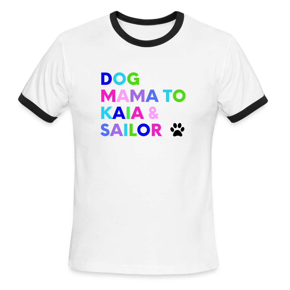 Dog Mama with Customized Dog's Name(s) - white/black